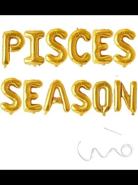 Yaxwhty Pisces Season Party Banner Balloons